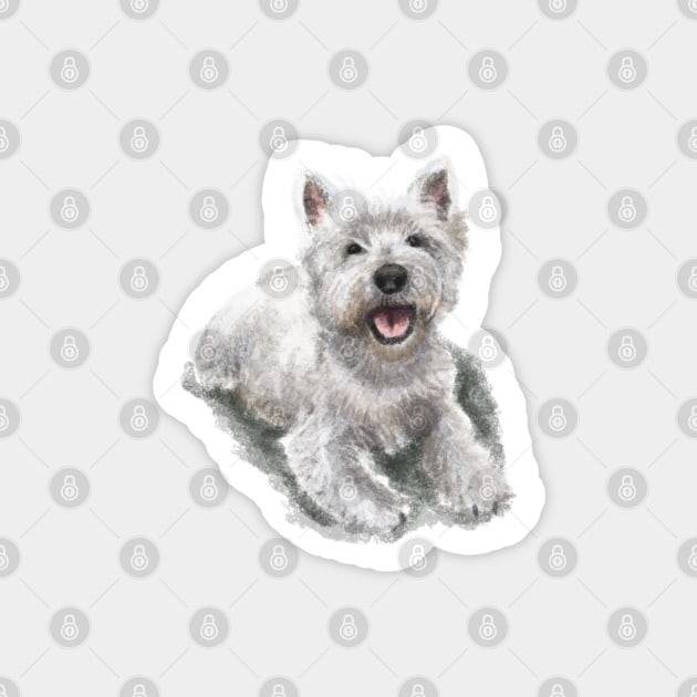 The West Highland Terrier Sticker by Elspeth Rose Design